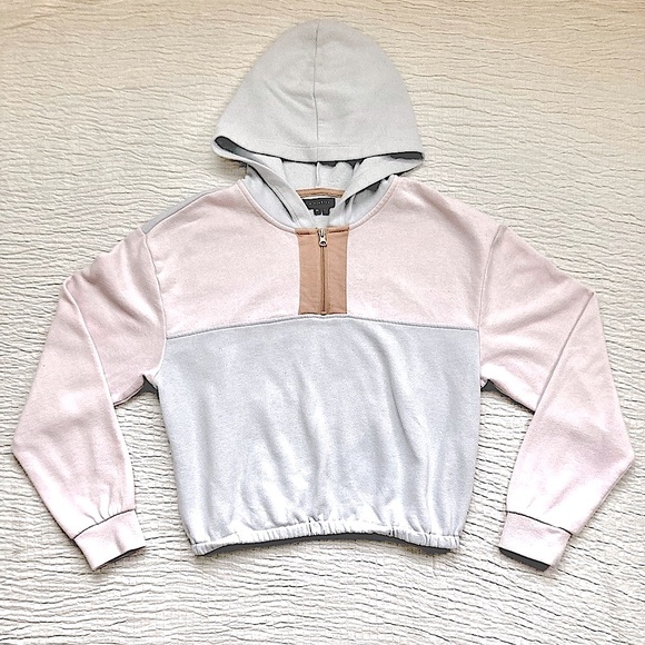 Y2K “Vintage” half zip Hoodie Pullover